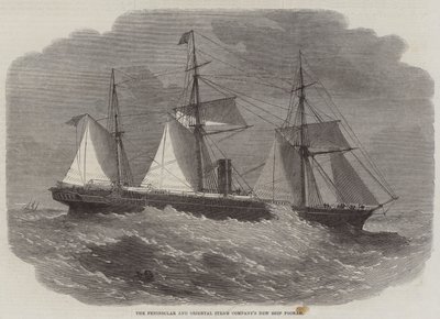 Das neue Schiff Poonah der Peninsular and Oriental Steam Company von Edwin Weedon